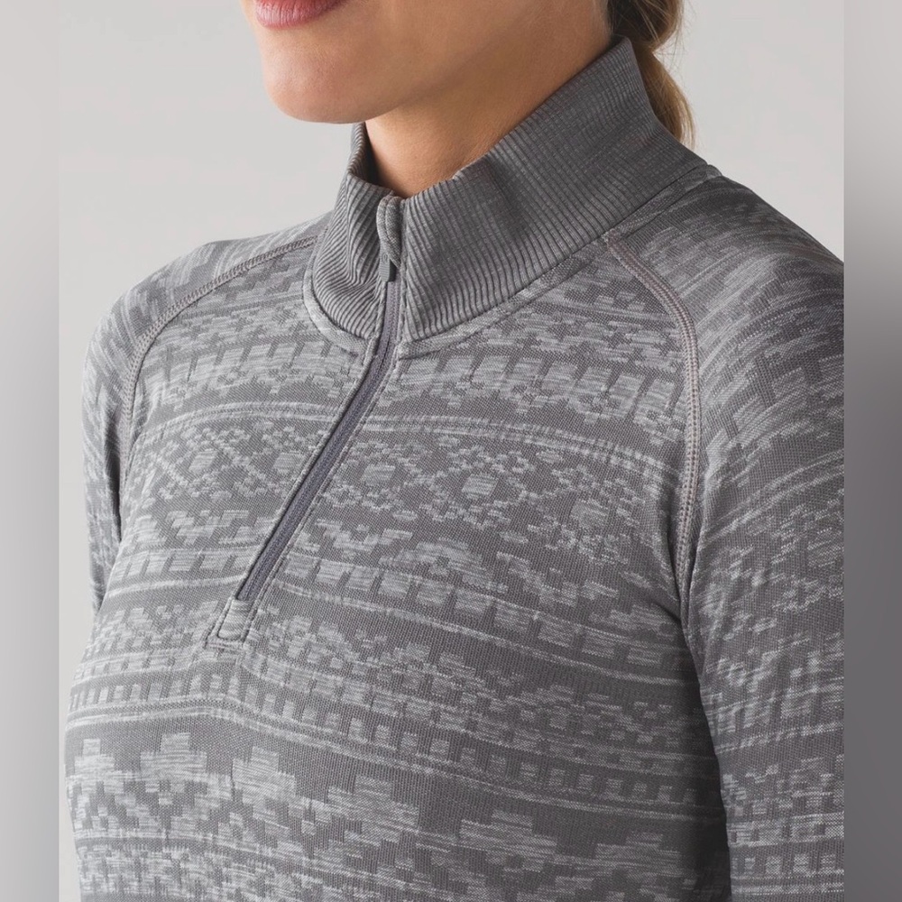 Lululemon Rest Less 1/4 Zip pullover heathered slate
